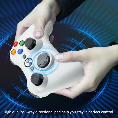OSTENT Wired USB Controller Gamepad Joystick for Microsoft Xbox 360 Console Windows PC Laptop Computer Video Game Color White - color: White