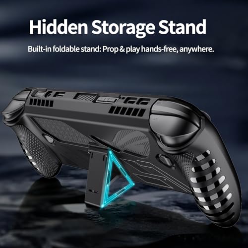 Protective Case with Kickstand for ASUS ROG Xbox Ally X 2025 - Shockproof TPU Cover with Stand, Non - Slip & Anti- Collision Handheld Game Console Accessories (Black) - color: Black