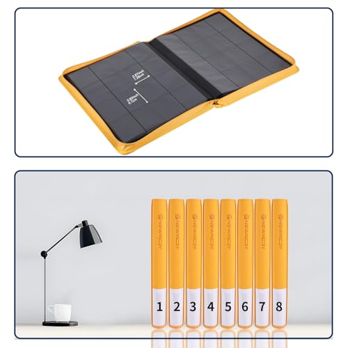 Snekdy premium 1024-pocket trading card binder, 16-pocket cards album, waterproof PU-leather Cover album with side loading, holds gaming, baseball, basketball & sports cards (Yellow) - color: Yellow