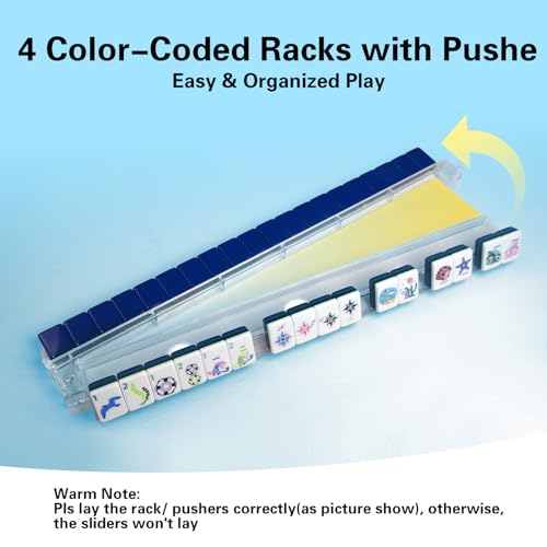 American Mahjong Game Set, Portable Carrying Bag,Acrylic 160 Tiles,Western Mahjong Tiles Set,Complete Ma Jong Set (Jasper) - color: Jasper