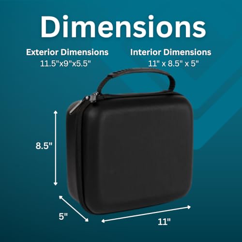 caseling 11x9x5.5 Hard Case with 3-Layer Customizable Pick-and-Pluck Foam | 3 pre-scored foam layers, TSA compliant travel case, rigid EVA shell, electronics and tech gear case, smooth zippers - size: 11" x 9" x 5.5"