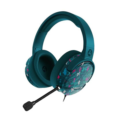4Gamers Panther Gaming Headset Glitch - Teal, Compatible with PS4, PS5, Xbox, Switch & PC - color: Teal