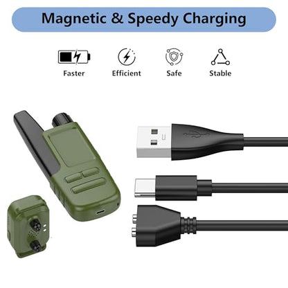 Vanjua Charger for Delupet/Yawpet/Jugbow Dog Training Collar and Remote, 2-in-1 USB C and Magnetic Bark Collar Charging Cable (Black)