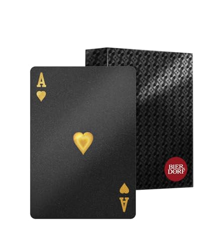 BIERDORF Diamond Waterproof Black Playing Cards, Poker Cards, HD, Deck of Cards (Black) - style: Black
