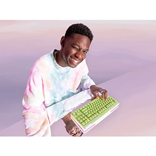 Logitech G715 Wireless Mechanical Gaming Keyboard - White Mist | LIGHTSYNC RGB, Lightspeed wireless, mechanical linear switches, keyboard palm rest, PC/Mac compatible - size: Wireless, style: Linear