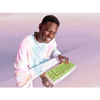Logitech G715 Wireless Mechanical Gaming Keyboard - White Mist | LIGHTSYNC RGB, Lightspeed wireless, mechanical linear switches, keyboard palm rest, PC/Mac compatible - size: Wireless, style: Linear