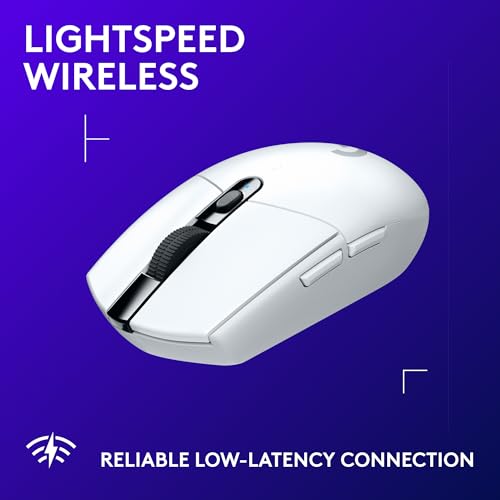 Logitech G305 Lightspeed Wireless Gaming Mouse - White | 12,000 DPI, Lightweight, 6 Programmable Buttons, 250h Battery, On-Board Memory, Compatible with PC and Mac - color: White, style: Classic