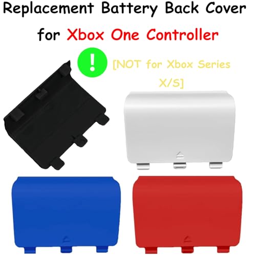 4 Pack Battery Cover for Xbox One&One S/X Controller Cover, Replacement Battery Back Cover,Back Shell Covers for Xbox One S/X,Controller(Random Colar) - color: Random Colar