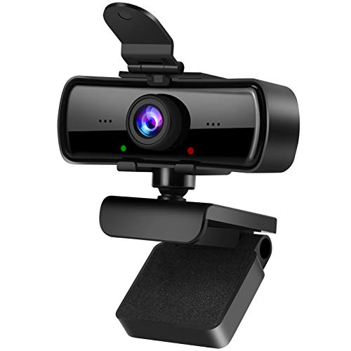 1080P HD Webcam with Microphone and Privacy Cover, USB Plug & Play Computer Camera, 120° Wide Angle Fixed Focus Web Camera for Video Conferencing, Online Learning, Streaming and Gaming