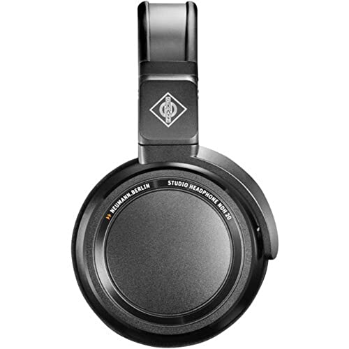 Neumann NDH 20 Black Edition Closed-Back Studio Headphones Bundle with Auray HPDS-B Desktop Headphone Stand and UHC-725 Headphone Case
