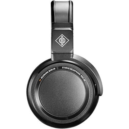 Neumann NDH 20 Black Edition Closed-Back Studio Headphones Bundle with Auray HPDS-B Desktop Headphone Stand and UHC-725 Headphone Case