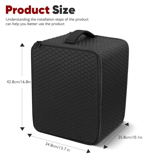 Miniature Storage Figure Case -352 Slot Figurine Minature Box Compatible with D&D,40K and More(Case Only) (Black)