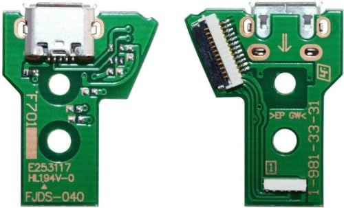 1 Set Green Micro USB Charging Port Socket Board with Flex Ribbon Cable Screwdriver for PS4 Controller Board JDS-040 JDS 040 Version,Accessories,4 Controllers Video Games
