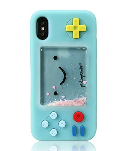 UnnFiko Squishy 3D Cartoon Game Case Compatible with iPhone 6 / iPhone 6s, Creative Liquid Stars Funny Play Case Soft Rubber Protective Cover for Girls Women (Blue) - color: Blue, size: iPhone 6 / 6s