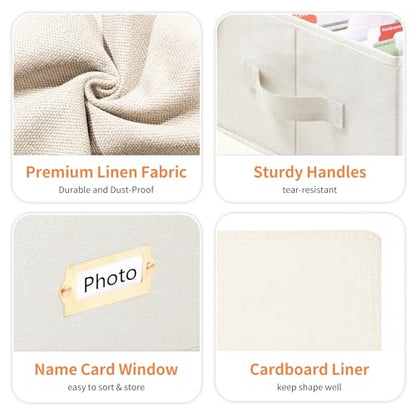 Aokeyee Photo Storage Box Holds 3400+ 4x6 Pictures | Photo Organizer Box | 8 Dividers | 24 Paperboard | with Blank Label - size: 2pc
