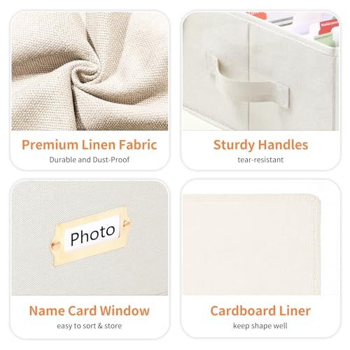 Aokeyee Photo Storage Box Holds 1700+ 4x6 Pictures | Photo Organizer Box | 8 Dividers | 24 Paperboard | with Blank Label - size: 1pc