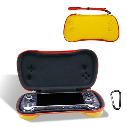YAJOJO Carrying Case for ANBERNIC RG557 Handheld Game Console, Cover with Lanyard for ANBERNIC RG557 Shockproof,Water Resistant (Yellow)