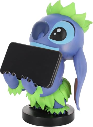 Exquisite Gaming Stitch Phone Holder & Controller Stand, 8.5 in Hula Figure, Disney Licensed