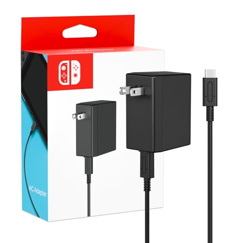 Charger for Nintendo Switch, 45W AC Adapter Fast Charging with 5ft Detachable USB C Cable, Compatible with Switch/OLED/Lite, Steam Deck, Support TV Mode, Original Quality - size: 5FT