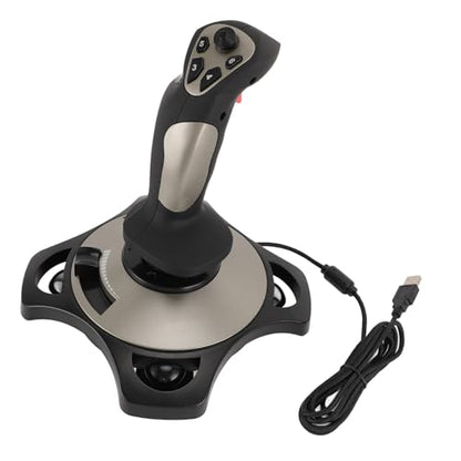 Masyrt Wired PC Flight Joystick with Vibration Function, Flight Simulator Control Stick with Throttle Control, Compatible with 7 8 10 11 for Computer, Laptop