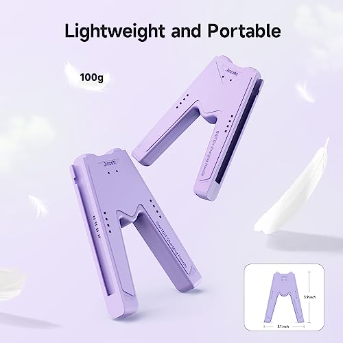 JINGDU NS Joy-Con Charg Grip Compatible with Nintendo Switch Standard & OLED Model, Switch JoyCon Controller Charger with Charging Cable and 2 Thumb Grip Caps, Play While Charging, Purple - color: Purple