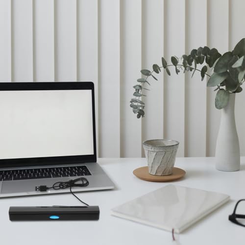 UKCOCO USB 2.0 Soundbar Speaker for Laptop Desktop Pc Mini Wired Stereo Sound Bar with 360 Surround Sound Compact Portable USB Speaker for Office Workstation