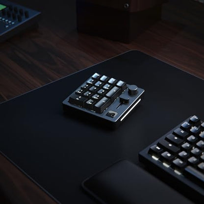 GLORIOUS GMMK Macro Pad - Black Mechanical Numpad - 10 Key USB Keypad - Hotswap, Programmable Volume Knob, RGB Backlit, Wired & Wireless Bluetooth- Gaming Keyboard Number Pad - color: Black Slate
