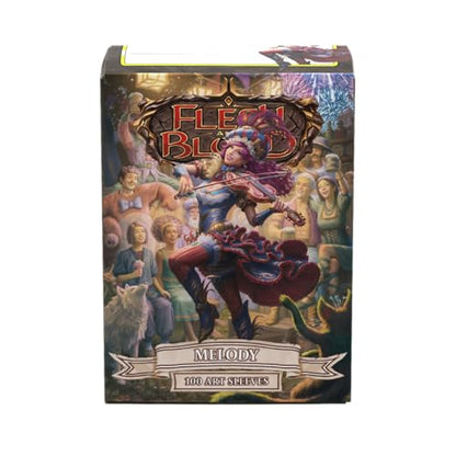 Dragon Shield | Flesh & Blood Art Sleeves | 100 CT - Smooth & Tough Premium TCG Sleeves | Compatible with Pokemon, One Piece & Magic the Gathering | Melody, Sing-Along - color: Red
