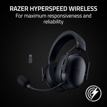 Razer BlackShark V3 X HyperSpeed Wireless Gaming Headset for PC: 50mm Drivers - Cardioid Mic - 2.4 GHz, Bluetooth, USB - Works with Mac, PS5, Nintendo Switch, Smartphone - 70 Hr Battery - Black - color: Black, style: PC