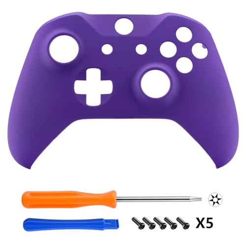 eXtremeRate Purple Soft Touch Front Housing Shell Case for Xbox One S/X Controller, Comfortable Replacement Kit Faceplate Cover for Xbox One Wireless Controller Model 1708 - color: Purple