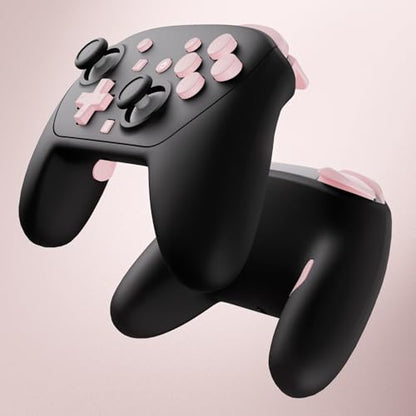 eXtremeRate DIY Replacement Full Set Buttons for Nintendo Switch 2 Pro Controller, Custom ABXY Dpad + - Home Capture Power L R ZR ZL Triggers Sync GL GR Buttons for Switch 2 Pro - Cherry Blossoms Pink - color: Cherry Blossoms Pink