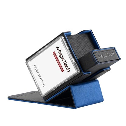 Mage Tech Adventurer [Champion] 60-Card Solution - Avatar Holder + Pocket Dice Box with Life Tracker - Rugged, Expandable - MTG Standard/LOR/PTCG - Black/Blue - color: 2. Enigma (Black/Blue), style: 3. Champion[60-card solution]