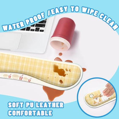 Cute Dogs Desk Mat Set Cozy Cartoon Room Large Mouse Pad with Wrist Rest 4-in-1 Desk Mat for Desktop Ergonomic Computer Desk Arm Wrist Anti-Slip Computer Ergonomic Mouse Pad Home Office Gaming - color: Cute Dogs, size: 34.5" x 15.7"