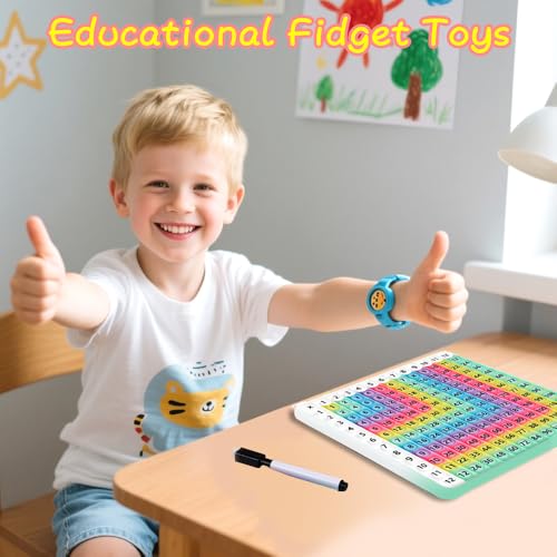 Yadishen 12x12 Rainbow Multiplication Table Game - Children's Math Education Multiplication Flashcards, Popular Learning Tool for Early Education and Enlightenment - size: 20cm Right Angle Macaron