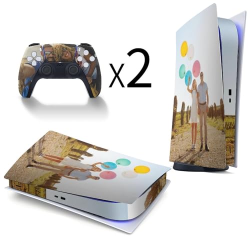Custom Full Body Vinyl Skin for PS5 Digital Edition Personalized Stickers Decal Cover for PS5 Console and Controllers with Personalized Photo Picture for PlayStation 5 Digital Edition - size: Fits PS5 Digital Edition
