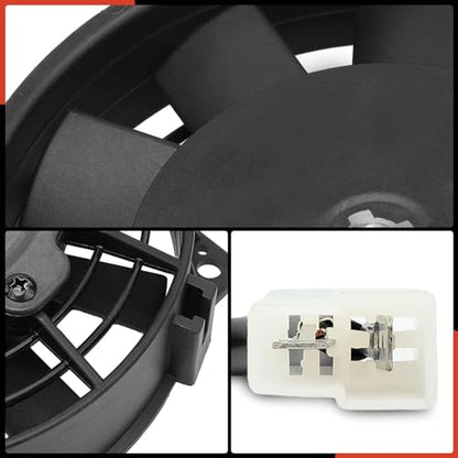 A-Premium 6.5'' 6.5 inch Slim Universal Electric Cooling Fan Assembly | 12V 80W, Pull Fan with Mount Kit - style: 6.5 inch