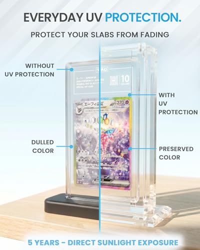Acrylic Graded Card Display Stand 3 Pack - PSA Slab Display Graded Card Holder Compatible with PSA, BGS, TAG, ACE