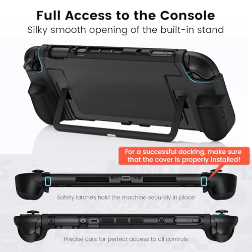 BHGift for 2025 Switch 2 Grip Case,Dockable | Case with Ergonomic Grip for Handheld as a Real Gamepad, Shockproof Protective Case Accessories for Switch 2