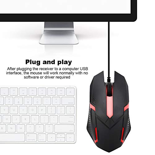 Gaming Mouse Wired,1600DPI Wired Backlight USB Mouse Ergonomic Gaming Notebook Office Gamer Mouse Mice Wired Optical PC Computer Gaming Mice