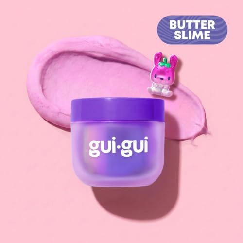 GUI GUI Fruity Glow Slime Kit, Cloud & Butter Scented Slimes | Gua Sha, Beauty Scoop, charms, booster, and collectible figurine in a slime kit for girls, birthday gifts for girls 6+ - style: Cloud & Butter