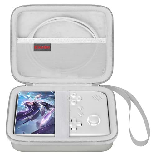 Elonbo Carrying Case for G350/ RG35XX Pro/ RG40XXV/ RG406V/ RG405V Retro Handheld Game Console, GiipGoop/ Voacle/ Anbernic Video Gaming Console Travel Storage Bag, Linux System Games Holder, Grey - color: Grey