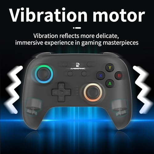 Doriteney RG P01 Wireless Gaming Controller Compatible with Switch Game Controllers RG P01 2.4G Controller Gamepad for Bluetooth/PC/Steam/iOS/Android/Switch Hall Effect RGB Lights
