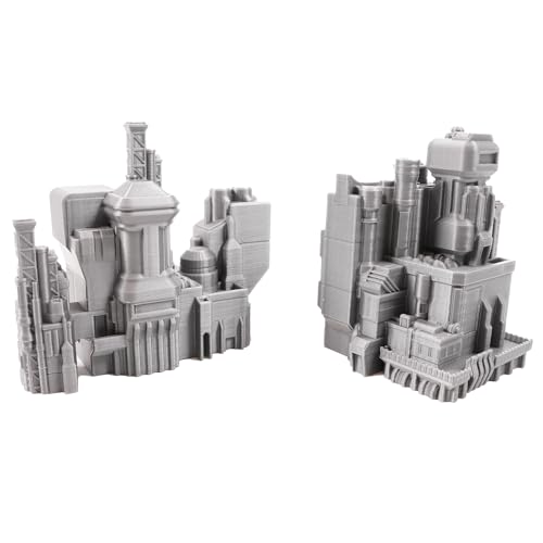 6mm Sci-Fi Cityscape Bundle 2 - Tabletop Terrain for Miniatures Games Such as Epic Battletech Adeptus Titanicus (Bundle 2) - size: Bundle 2 without Hexes