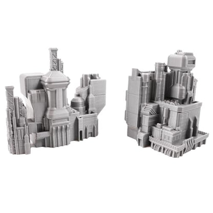 6mm Sci-Fi Cityscape Bundle 2 - Tabletop Terrain for Miniatures Games Such as Epic Battletech Adeptus Titanicus (Bundle 2) - size: Bundle 2 without Hexes