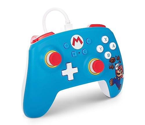 PowerA Nintendo Switch Wired Controller - Brick Breaker Mario, Mario Switch Controller, Detachable 10ft USB Cable, Plug & Play, Officially Licensed by Nintendo - color: Brick Breaker Mario