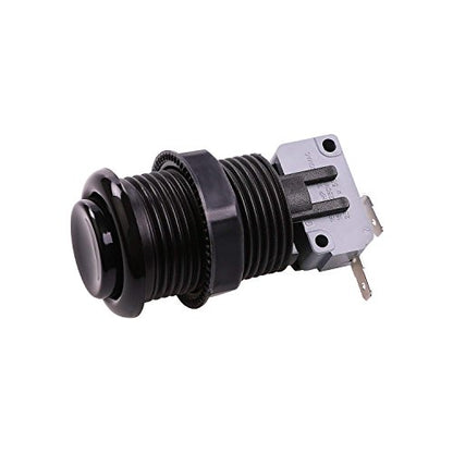 Reyann 6X Black Happ Type Standard Arcade Push Button with Microswitch for Mame/Jamma/Arcade Video Games