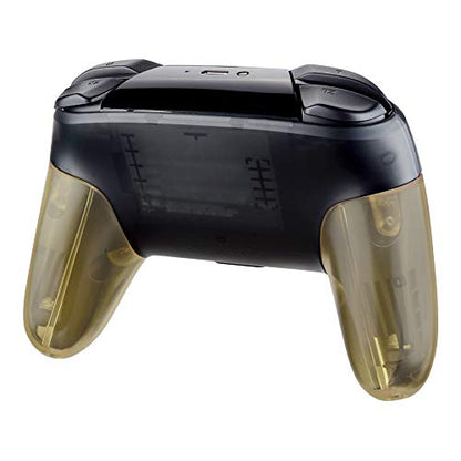 eXtremeRate Amber Yellow Replacement Handle Grips for Nintendo Switch Pro Controller, DIY Hand Grip Shell for Nintendo Switch Pro - Controller NOT Included - color: Clear Amber Yellow