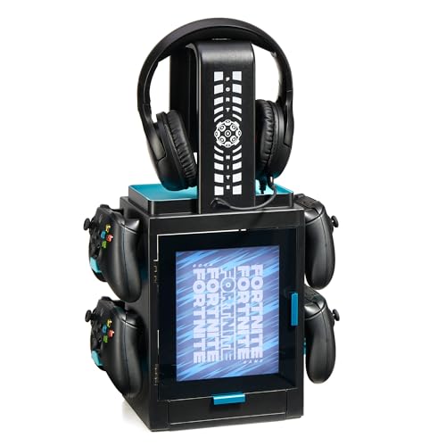 Numskull Official Fornite LED Light Gaming Locker, Controller Holder & Headset Stand for PS4/PS5 & Xbox Series X|S - Multiple LED Lighting Settings - Official Fortnite Merchandise - color: Minecraft