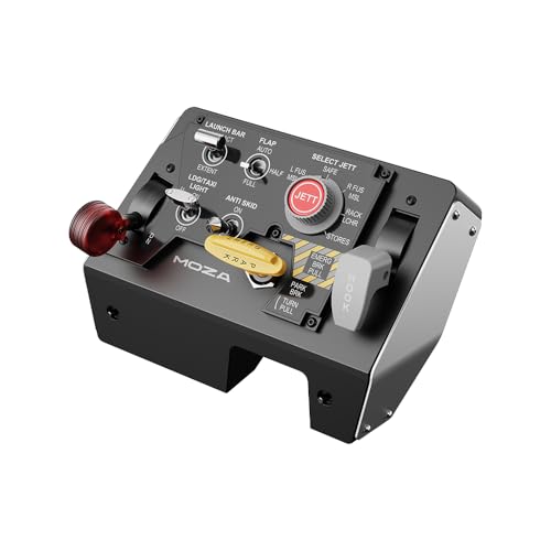 MOZA MTLP Take-off Landing Panel, realistic aviation control for flight Simulators, compatible with PC, black