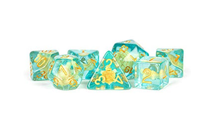 FanRoll 16mm Resin Poly DND Dice Set: Turtle Dice, Role Playing Game Dice for Dungeons and Dragons